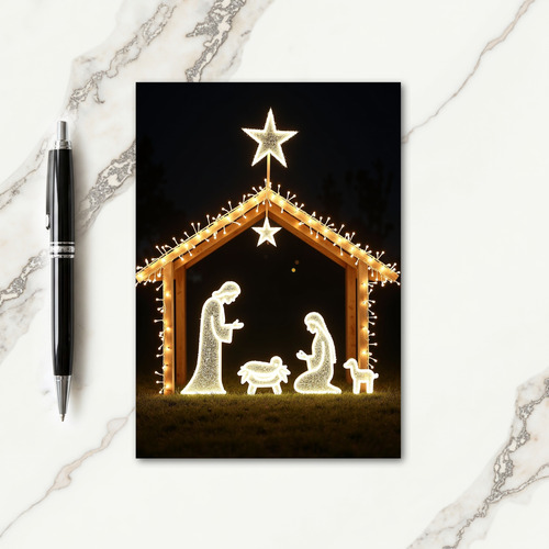 Sparkling Holy Night Card