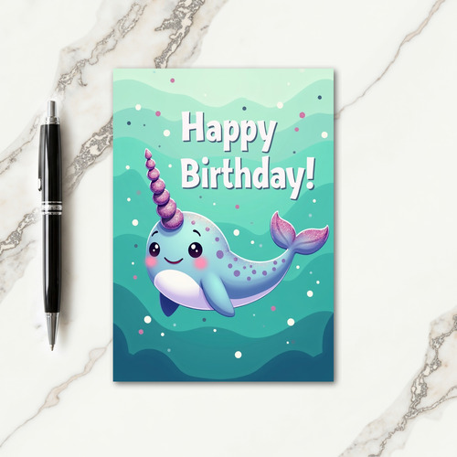 Sparkling Horned Birthday Card