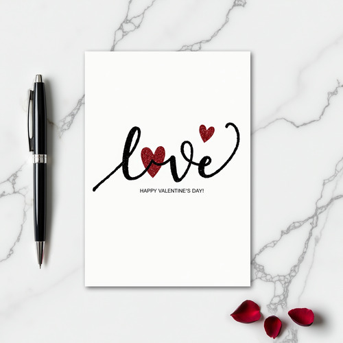 Sparkling Love Valentines Day Card