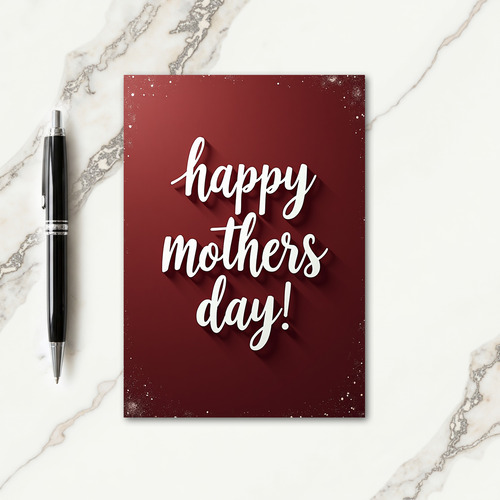 Sparkling Mothers Day Script Card