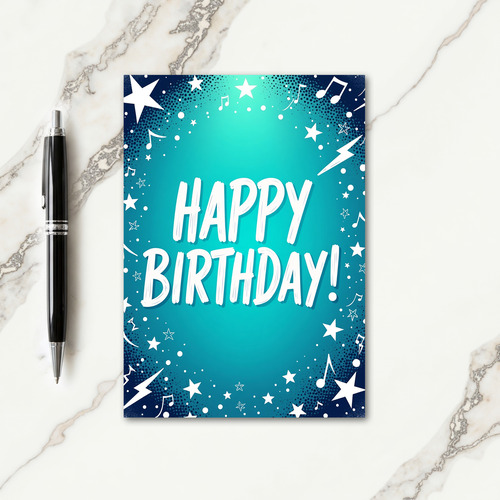 Sparkling Motif Birthday Card