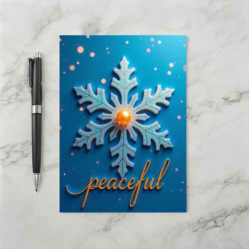 Sparkling Peaceful Snowflake Card