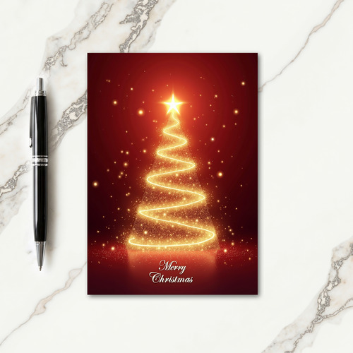 Sparkling Tree Christmas Card