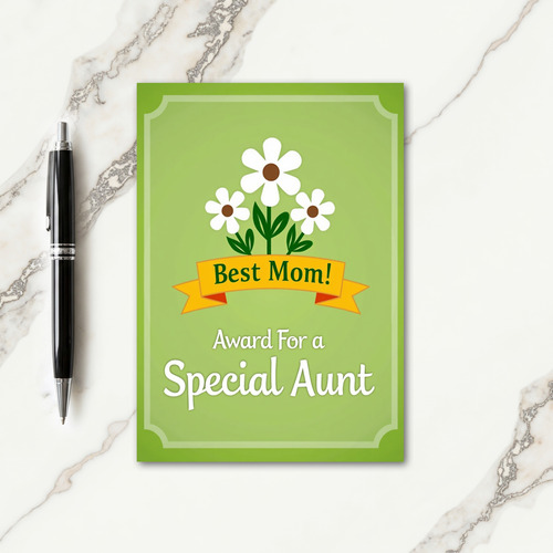 Special Aunt Award Day Card