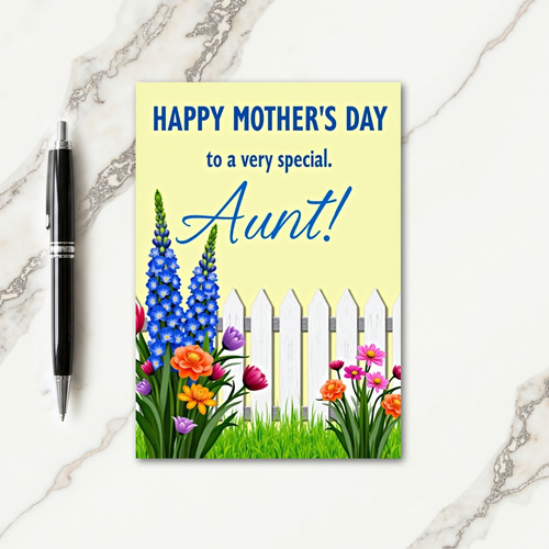 Special Aunt Garden View Card