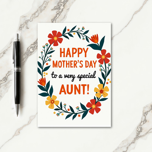 Special Aunt Message Art Card