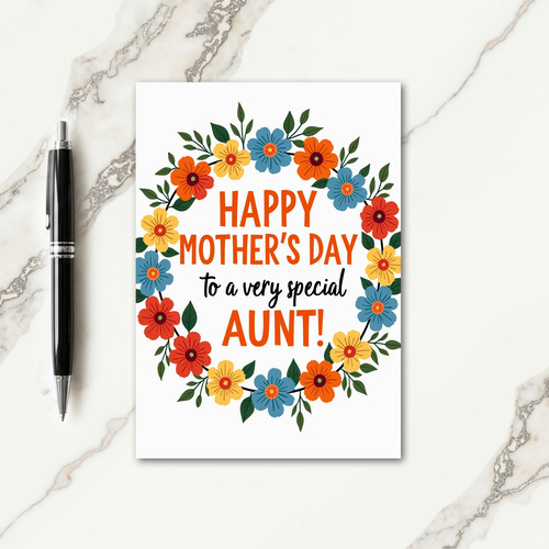 Special Aunts Day Bouquet Card