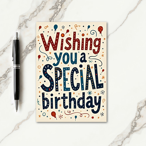 Special Birthday Hand Drawn Card