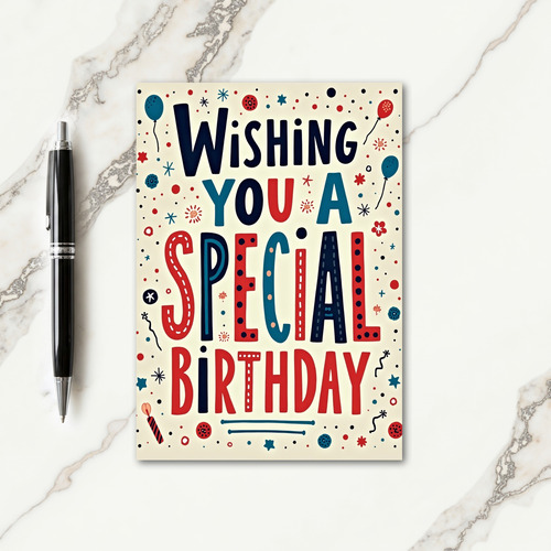 Special Birthday Illustrated Card