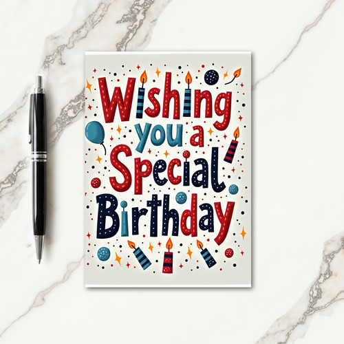 Special Birthday Typography Card