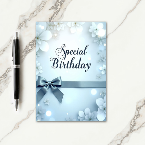 Special Calligraphy Birthday Card