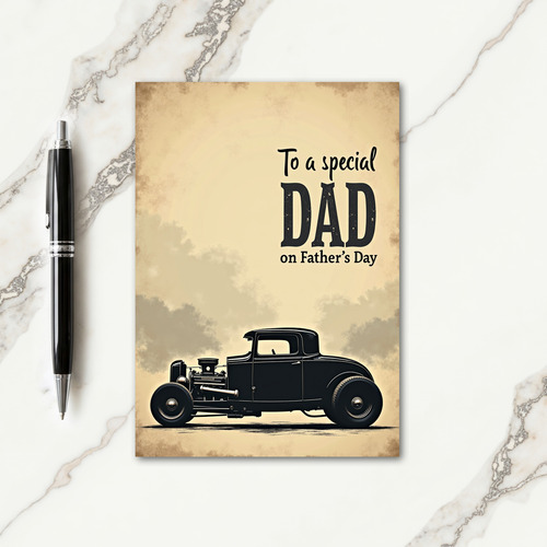Special Dad Auto Silhouette Card
