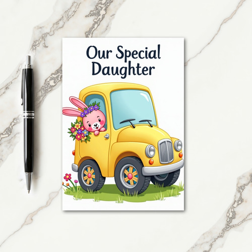 Special Daughter Auto Smiles Card