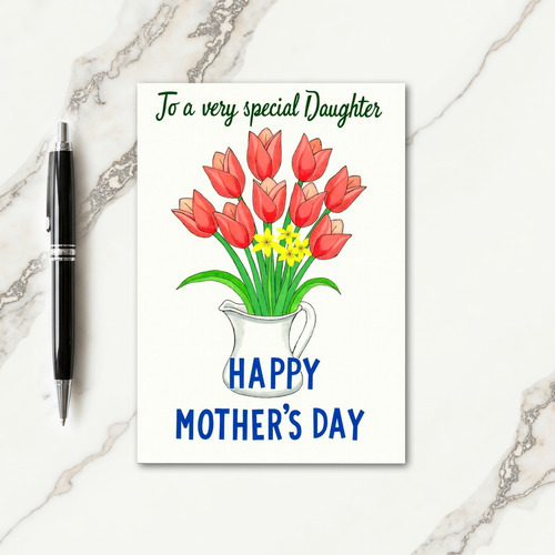Special Daughter Bouquet Card