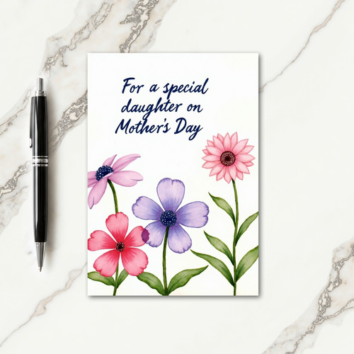 Special Daughters Day Flower Card