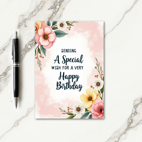 Special Floral Birthday Card
