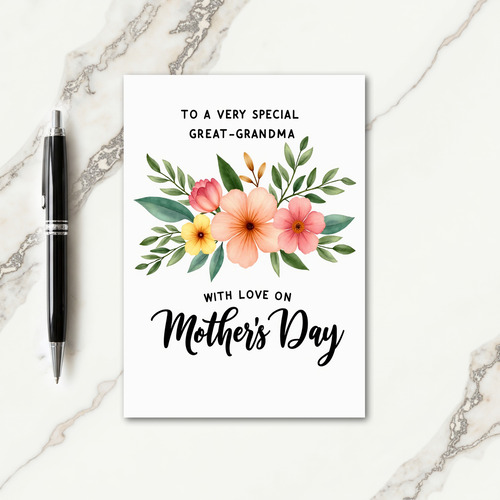 Special Grandma Floral Card