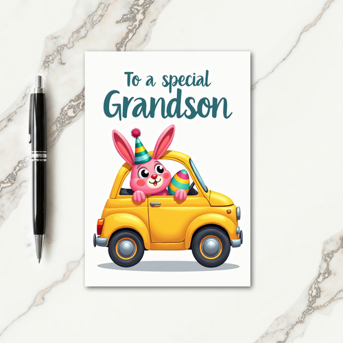 Special Grandson Auto Trip Card