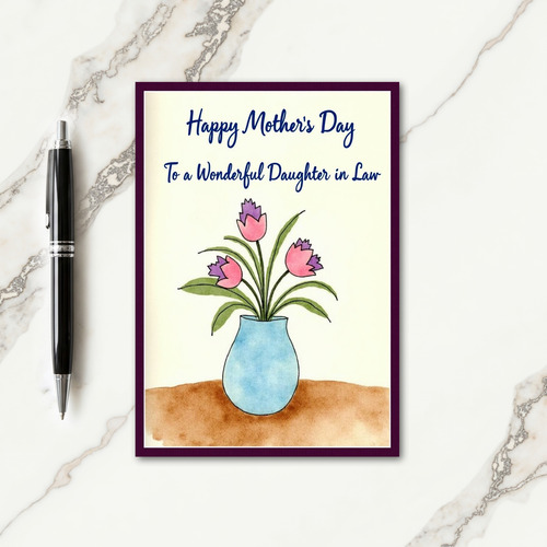 Special Mothers Day Flower Card