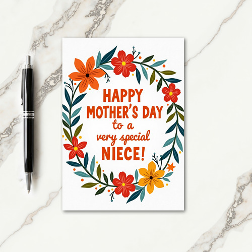 Special Niece Day Bouquet Card