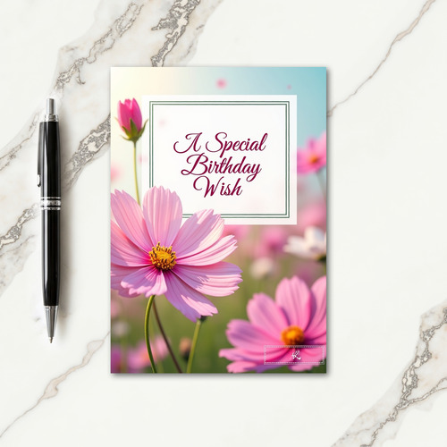 Special Pink Bloom Card