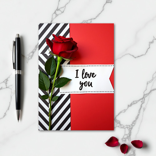 Special Red Rose I Love You Card