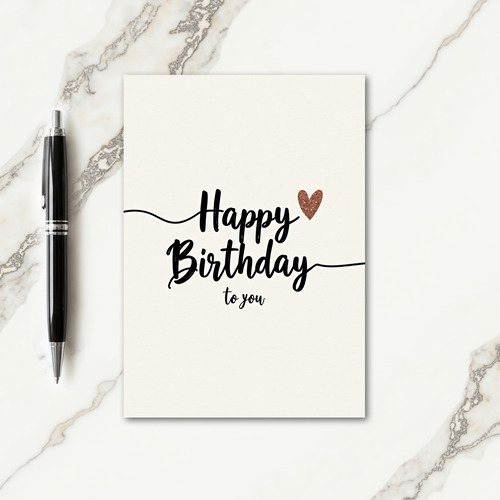 Special Scripted Heart Card
