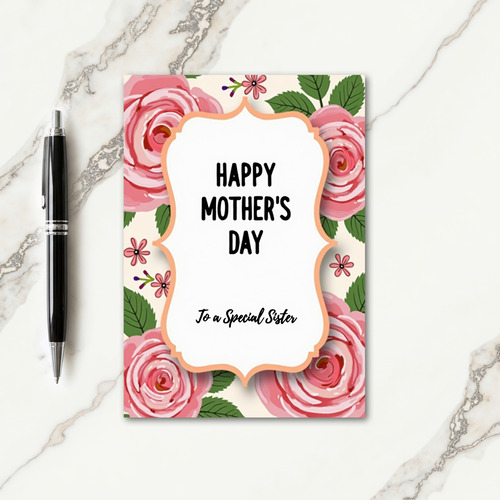 Special Sisters Day Roses Card