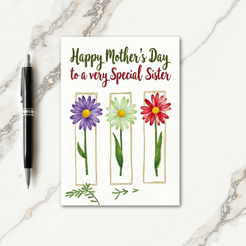 Special Sisters Day Watercolor Card