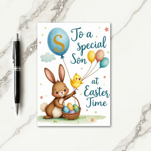 Special Son Easter Time Card