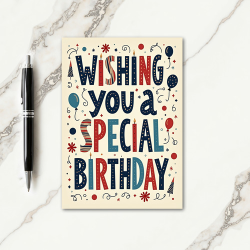 Special Typographic Birthday Card