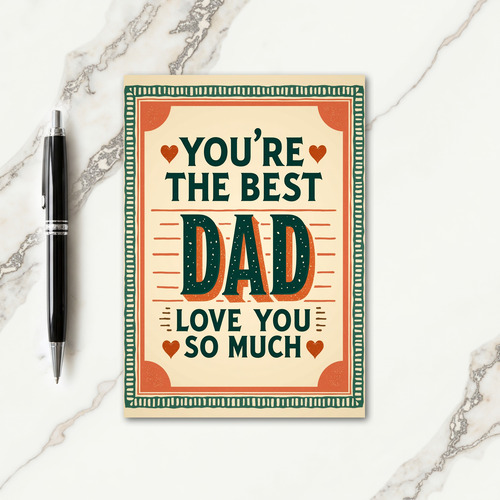 Speckled Best Dad Card