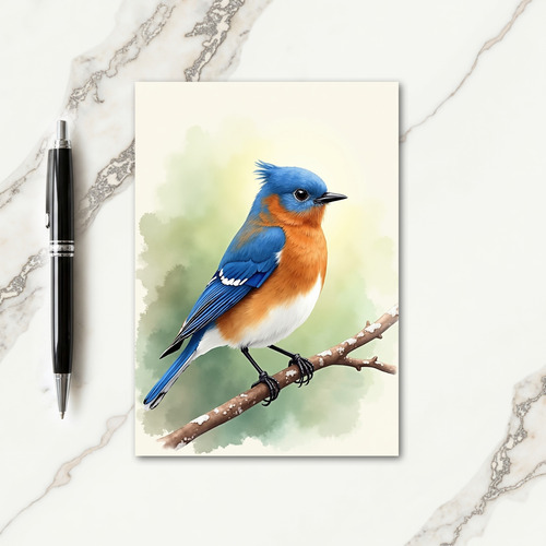 Speckled Branch Bird Card