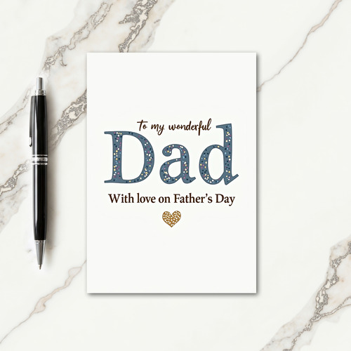 Speckled Dad Fathers Day Card