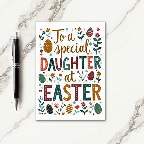 Speckled Easter Egg Daughter Card