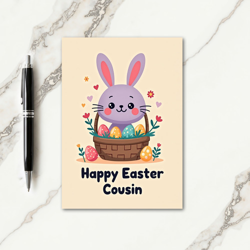 Speckled Egg Basket Animal Card