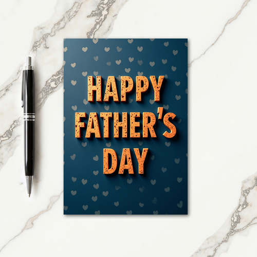 Speckled Fathers Day Text Card