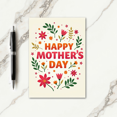 Speckled Flowers Mothers Day Card