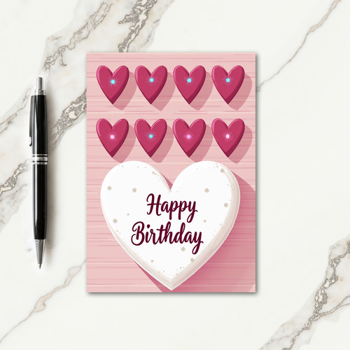 Speckled Heart Birthday Card