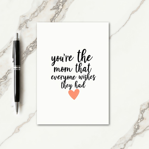 Speckled Heart Mom Card