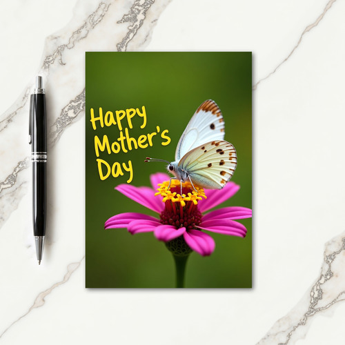 Speckled Insect Floral Card
