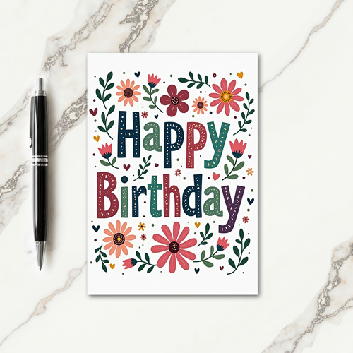 Speckled Letter Birthday Card