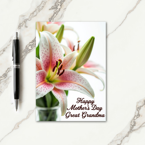 Speckled Lily Mothers Day Card