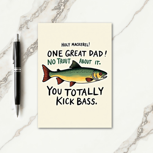 Speckled River Fathers Day Card