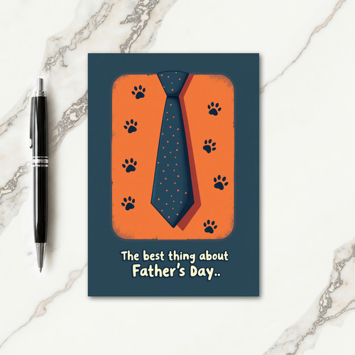 Speckled Tie Fathers Day Card