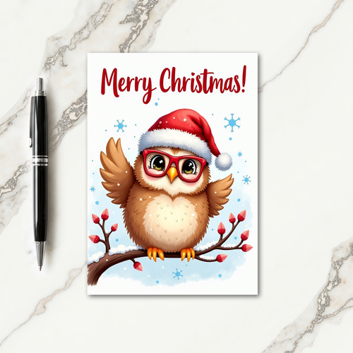Spectacled Bird Christmas Card