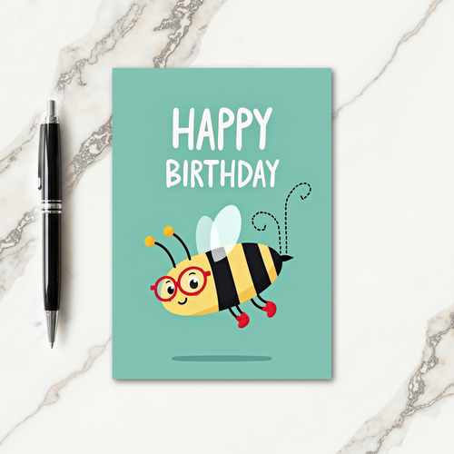 Spectacled Bug Birthday Card