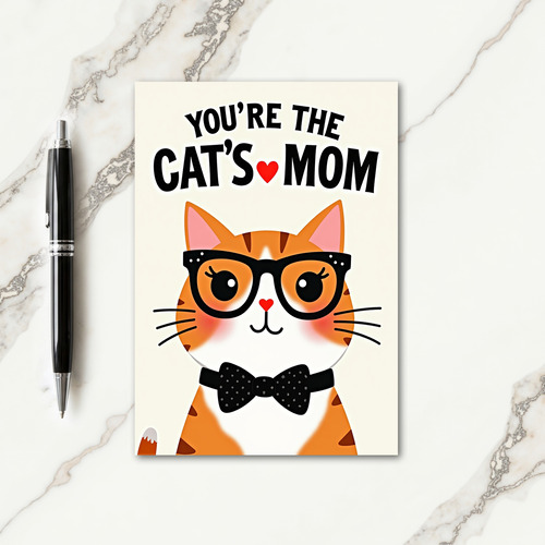 Spectacled Cat Mother Love Card