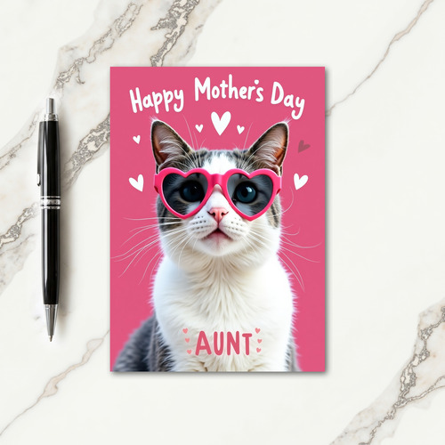 Spectacled Cat Sweet Mothers Day Card