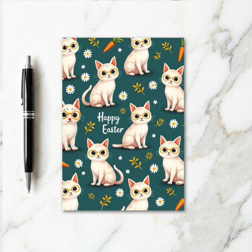 Spectacled Cats Easter Card